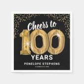 Moderne proost op 100 jaar verjaardag servetten (Voorkant)