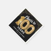 Moderne proost op 100 jaar verjaardag servetten (Hoek)