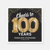 Moderne proost op 100 jaar verjaardagsservetten servet (Voorkant)