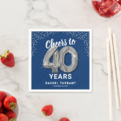 Moderne proost op 40 jaar verjaardag servetten (Insitu)