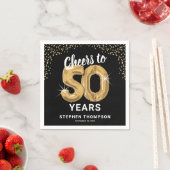 Moderne proost op 50 jaar verjaardag servetten (Insitu)