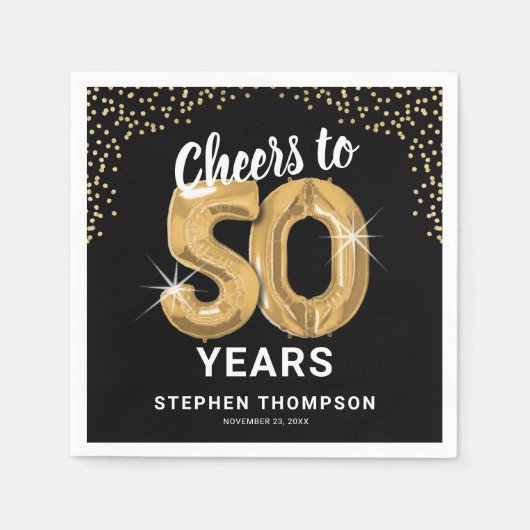 Moderne Proost op 50 jaar Verjaardagsservetten Servet (Voorkant)