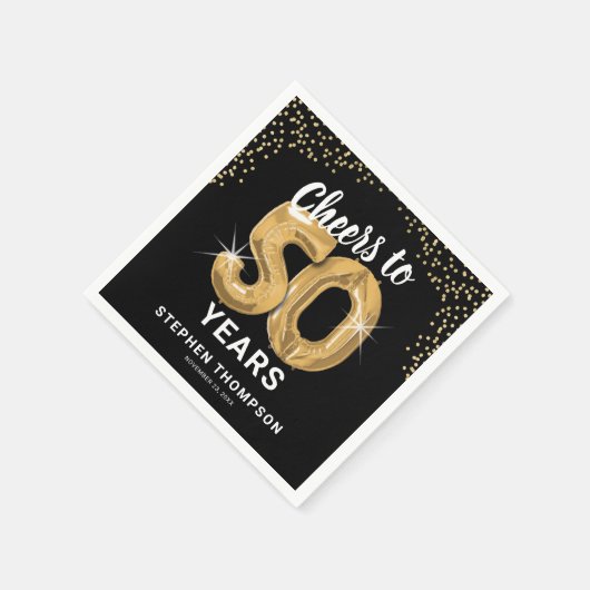 Moderne Proost op 50 jaar Verjaardagsservetten Servet (Hoek)