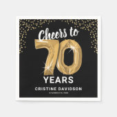 Moderne proost op 70 jaar Volwassen Verjaardagsser Servet (Voorkant)