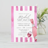 Moderne Prosecco Champagne Vrijgezellenfeest Invit Kaart (Staand voorkant)