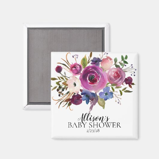 Moderne Pruim Blauw Lavendel Douche Favor Magnet (Voorkant / Achterkant)