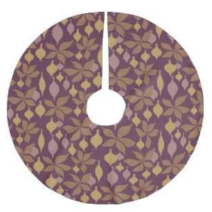 Moderne Pruim Mosterd Boho Kerst Poinsettia Kerstboom Rok
