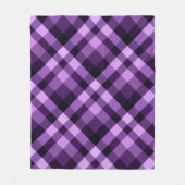 Moderne pruim Paarse geruite medium fleece deken (Voorkant)