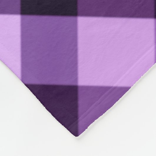 Moderne pruim Paarse geruite medium fleece deken (Hoek)