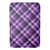 Moderne pruim Paarse geruite motief grote badmat (Voorkant Verticaal)