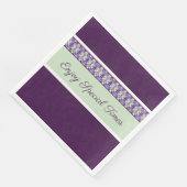 Moderne pruim Paarse Patroon Servet (Hoek)