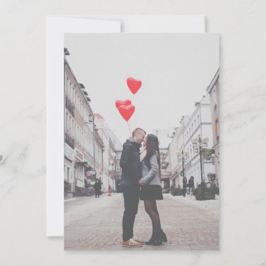 Moderne pruimen bloemige trouwfoto kaart (Achterkant)