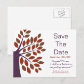 Moderne pruimenboom Bewaar de datum POST KAART! Aankondigingskaart (Voorkant / Achterkant)