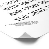 Moderne psalm 91 Bijbelkunstveren Christelijk teke Poster (Hoek)