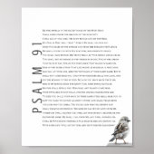 Moderne Psalm 91 Bijbelse Scripture Christelijk Bi Poster (Voorkant)