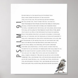 Moderne Psalm 91 Bijbelse Scripture Christelijk Bi Poster
