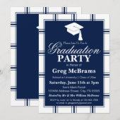 Moderne Pset Blue Play Graduation Party Kaart (Voorkant / Achterkant)