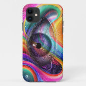 Moderne psychedelische Abstracte oog geometrische Case-Mate iPhone Case (Achterkant)