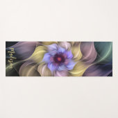 Moderne Psychedelische Fractale Bloemblad Yogamat (Voorkant (horizontaal))