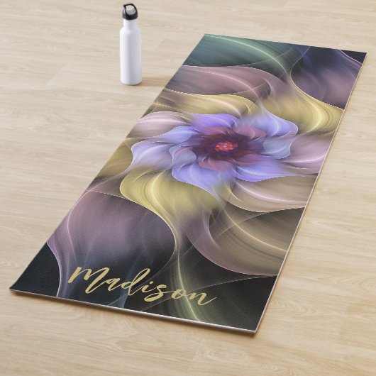 Moderne Psychedelische Fractale Bloemblad Yogamat (In situ)