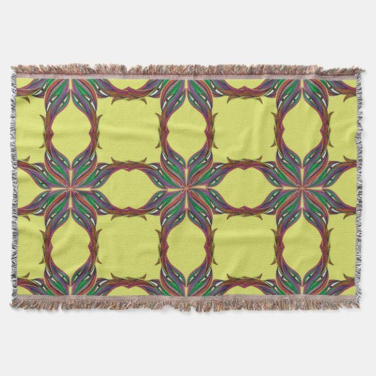 Moderne psychedelische mandala deken (Voorkant)