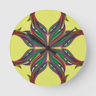 Moderne psychedelische mandala-kruis ronde klok