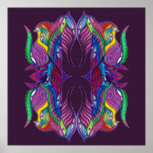 Moderne psychedelische mandala poster (Voorkant)