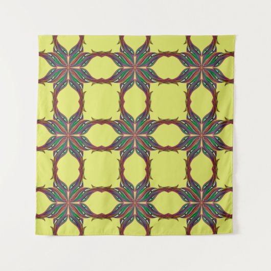 Moderne psychedelische mandala wandkleed (Voorkant (horizontaal))