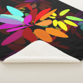 Moderne psychedelische stijlregenboogafdrukken sherpa deken (3/4)