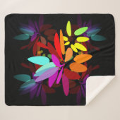 Moderne psychedelische stijlregenboogafdrukken sherpa deken (Voorkant (horizontaal))