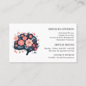 Moderne psycholoog psychotherapie visitekaartje (Achterkant)