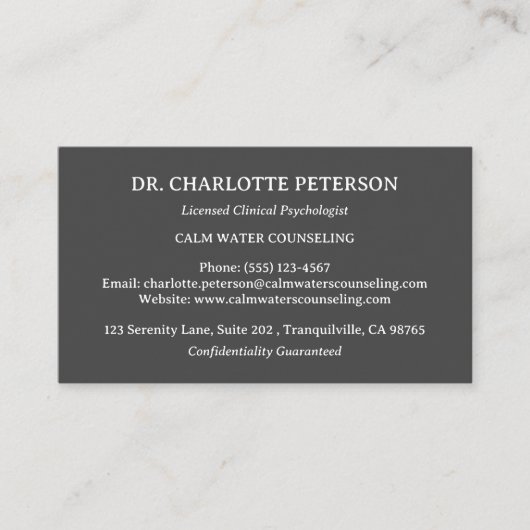 Moderne psycholoog psychotherapie visitekaartje (Voorkant)