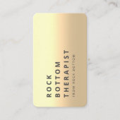 MODERNE PSYCHOLOOG ROCK BOTTOM THERAPEUT VISITEKAARTJE (Voorkant)