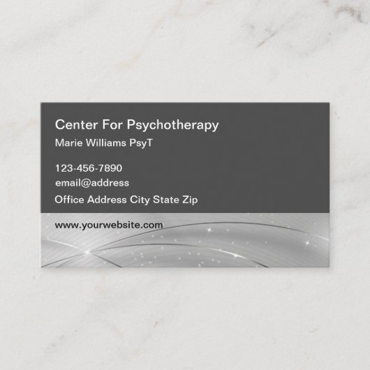 Moderne psychotherapeut Editable Visitekaartjes (Voorkant)