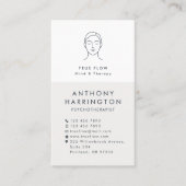 Moderne psychotherapeut, QR-code, SM-pictogrammen Visitekaartje (Voorkant)