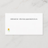 Moderne psychotherapeut zonnebloem visitekaartje (Achterkant)