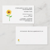 Moderne psychotherapeut zonnebloem visitekaartje (Voorkant / Achterkant)