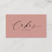 Moderne puinroze koekjes door het Kleine Bakery va Visitekaartje (Voorkant)