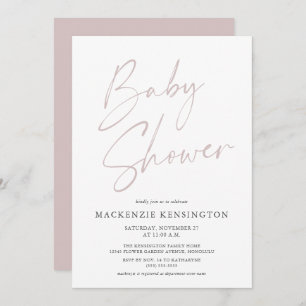 Moderne puinroze roze roze babymeisjesdouche kaart