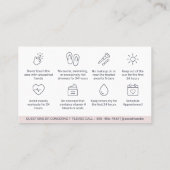 Moderne puistjes nazorg PMU Brow Instruction Visitekaartje (Achterkant)