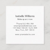 Moderne Punkte Schwarz Gold ( Imitat) Visitenkarte Vierkante Visitekaartje (Achterkant)