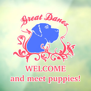 Moderne Puppyverkoper Welkom decal