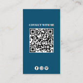 Moderne QR code aangepaste foto | Maak contact met Visitekaartje (Achterkant)