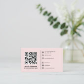 Moderne QR Code Aangepaste Logo/Social Media Icone Visitekaartje (Staand voorkant)