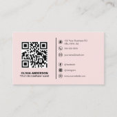 Moderne QR Code Aangepaste Logo/Social Media Icone Visitekaartje (Voorkant)