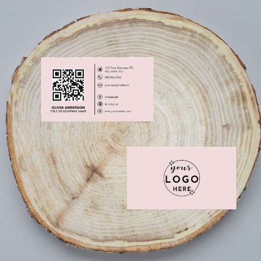 Moderne QR Code Aangepaste Logo/Social Media Icone Visitekaartje