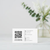 Moderne QR-code aangepaste logo & sociale media pi Visitekaartje (Staand voorkant)