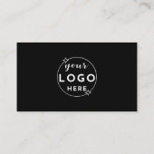 Moderne QR-code aangepaste logo sociale media zwar Visitekaartje (Achterkant)