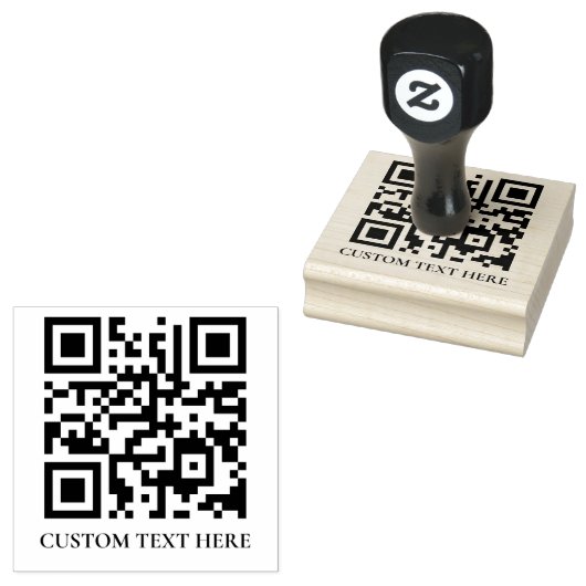 Moderne QR-code aangepaste tekst merkdesign Rubberstempel (Gestempeld)