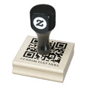 Moderne QR-code aangepaste tekst merkdesign Rubberstempel (Stempel)